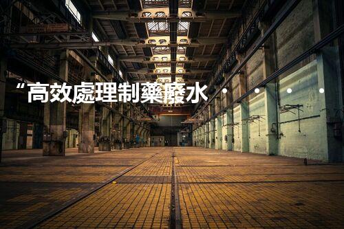 “高效處理制藥廢水，打造清潔生產(chǎn)新標(biāo)準(zhǔn)”